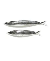 CosmoLiving By Cosmopolitan Aluminum Fish Tray, Set of 2, 24", 17" W