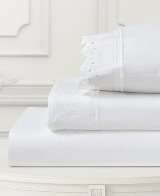 Piper & Wright Eyelet 4-Pc. Sheet Set