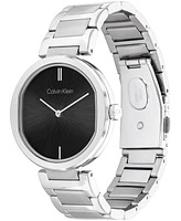 Calvin Klein Women's 2-Hand Silver-Tone Stainless Steel Bracelet Watch 36mm