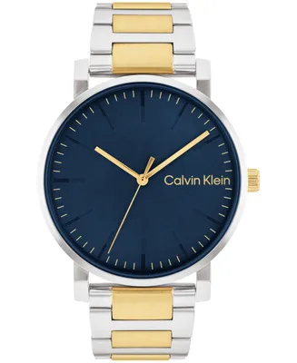 Calvin Klein Men's 3-Hand Two-Tone Stainless Steel Bracelet Watch 43mm - Two