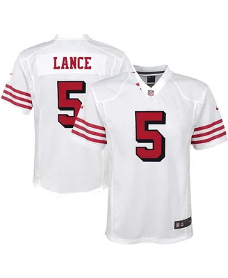 Big Boys and Girls Nike Trey Lance White San Francisco 49ers Alternate Game Jersey