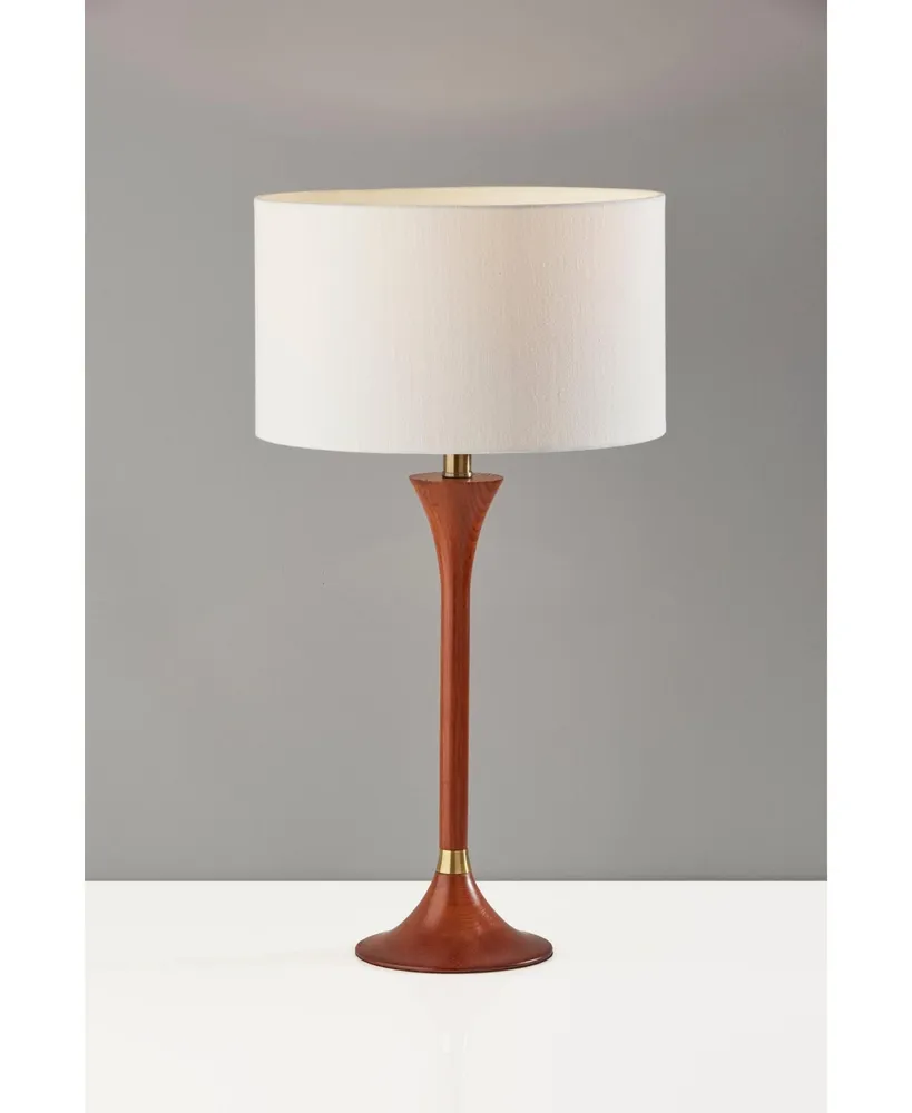 Adesso Rebecca Table Lamp - Rubberwood with Antique