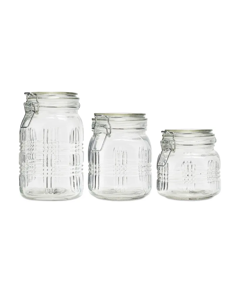 Style Setter Portland Square Glass Canisters, Set of 3