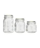 Style Setter Portland Square Glass Canisters, Set of 3