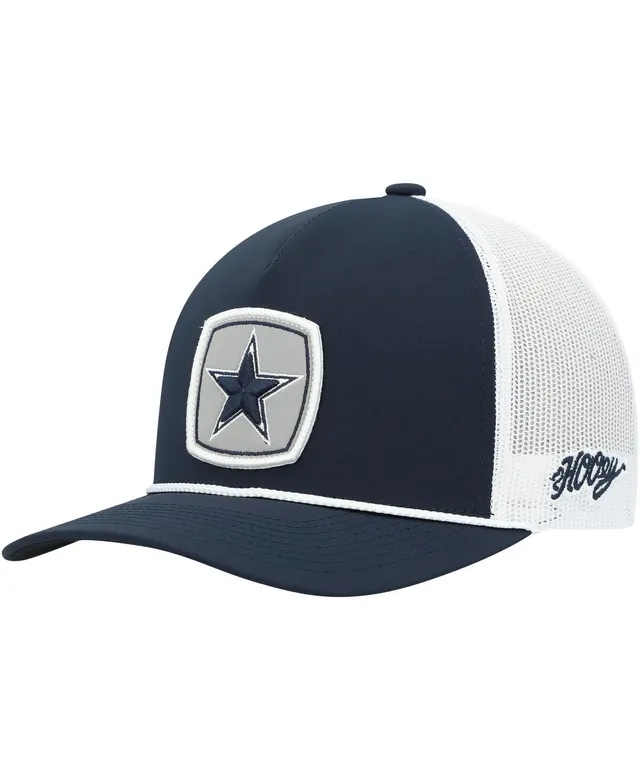 Men's HOOey Navy/White Dallas Cowboys Retro Joe Logo Trucker Adjustable Hat