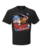 Men's Checkered Flag Sports Black Dale Earnhardt The Intimidator Legend T-shirt