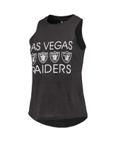 Women's Concepts Sport Black, Gray Las Vegas Raiders Plus Meter Tank Top and Pants Sleep Set