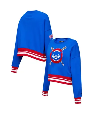 Women's Pro Standard Royal Chicago Cubs Mash Up Pullover Sweatshirt