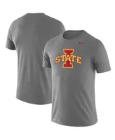 Men's Nike Heathered Charcoal Iowa State Cyclones Big and Tall Legend Primary Logo Performance T-shirt