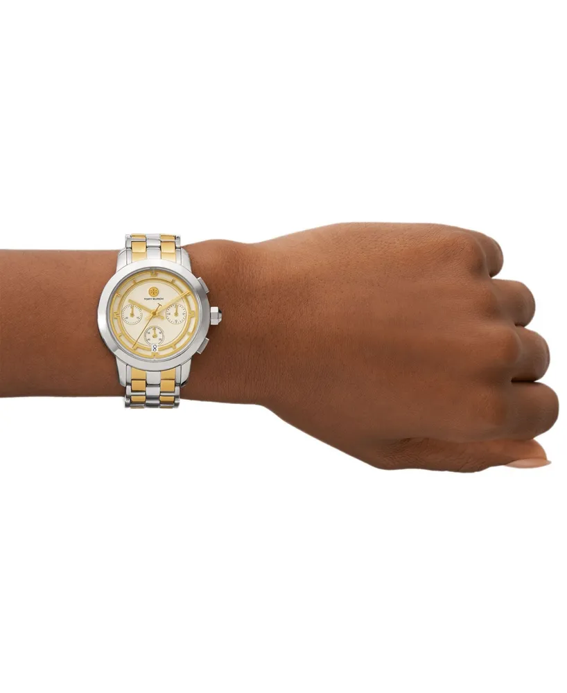 Tory Burch Women's Chronograph Two-Tone Stainless Steel Bracelet Watch 37mm