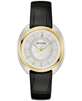 Bulova Women's Duality Diamond (1/10 ct. t.w.) Two-Tone Stainless Steel Bracelet Watch Box Set 34mm