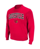 Colosseum Men's Louisville Cardinals Arch and Logo Crew Neck Sweatshirt