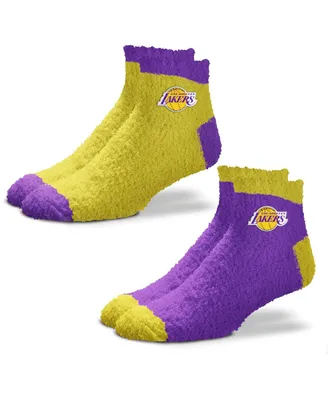 Women's For Bare Feet Los Angeles Lakers 2-Pack Team Sleep Soft Socks