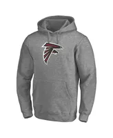 Men's Fanatics Heathered Gray Atlanta Falcons Big and Tall Primary Logo Pullover Hoodie