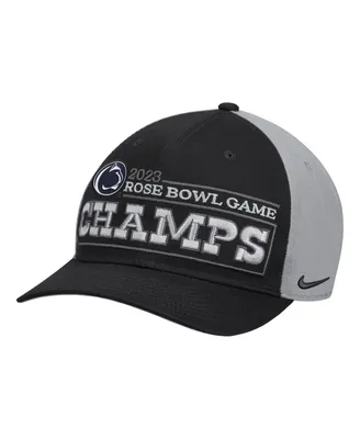 Men's Nike Black Penn State Nittany Lions 2023 Rose Bowl Champions Locker Room CL99 Adjustable Hat