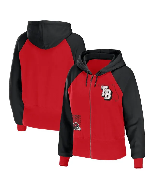 Youth Tampa Bay Buccaneers Red Colorblock Full-Zip Hoodie