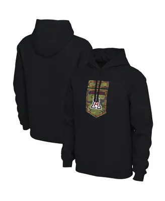 Men's Nike Black Arizona Wildcats Veterans Camo Pullover Hoodie