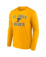 Men's Fanatics Gold St. Louis Blues Team Victory Arch Long Sleeve T-shirt