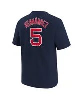 Big Boys Nike Enrique Hernandez Navy Boston Red Sox Player Name and Number T-shirt