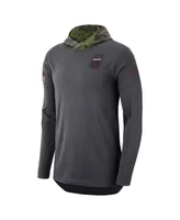 Men's Nike Anthracite Arkansas Razorbacks Military-Inspired Long Sleeve Hoodie T-shirt