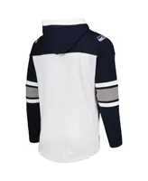 Men's '47 Brand Seattle Seahawks Heather Gray Gridiron Lace-Up Pullover Hoodie