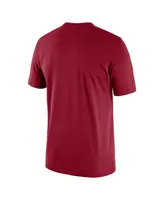 Men's Jordan Heathered Crimson Oklahoma Sooners Team Football Legend T-shirt