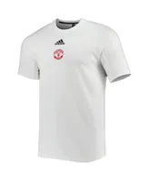 Men's adidas White Manchester United Raglan Travel T-shirt