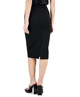 I.n.c. International Concepts Women's Ponte Zip-Front Pencil Skirt, Created for Macy's