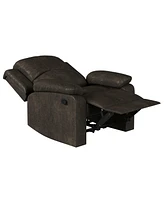 Relax A Lounger 34.75" Steel Dayton Faux Suede Manual Recliner