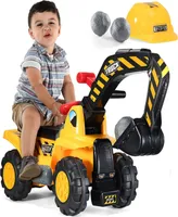 Play22 Toy Tractors For Kids Ride On Excavator - Includes Helmet with Rocks