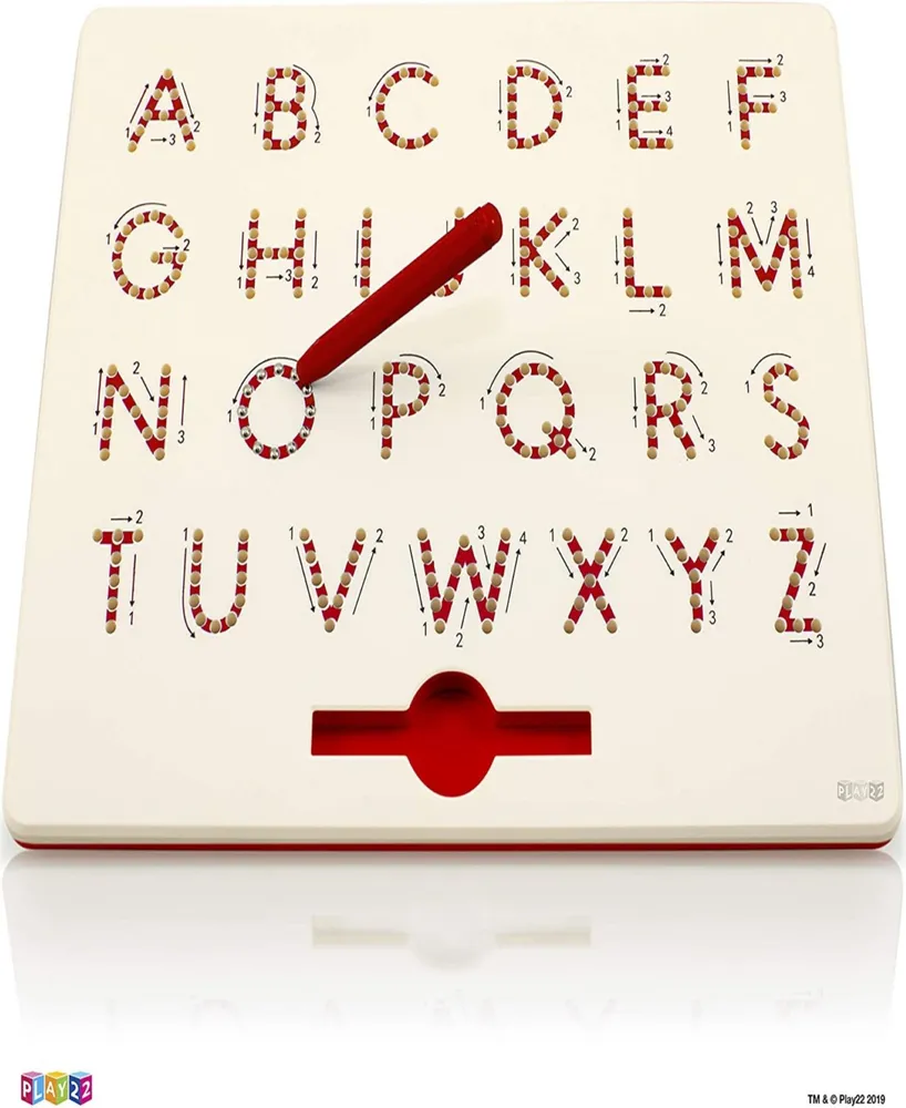 Play22 Magnetic Doodle Board Slots with Pen - Uppercase Abc Letters