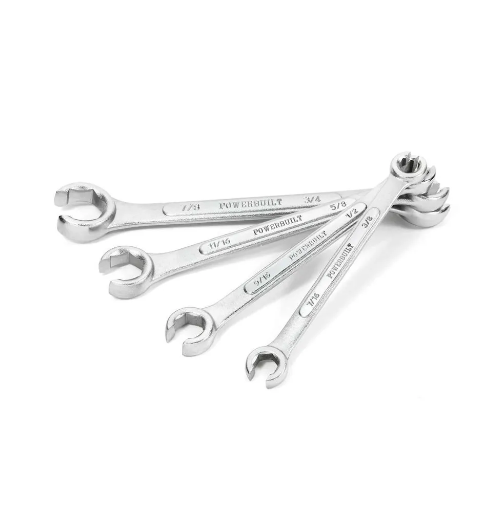 Powerbuilt 4 Piece Sae Flare Nut Wrench Set