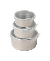 U-Konserve Stainless Steel Round Nesting Trio 3 Piece Set with Silicone Lids