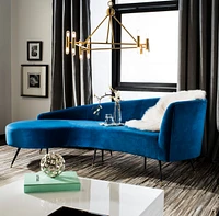 Safavieh Evangeline 86" Velvet Parisian Sofa