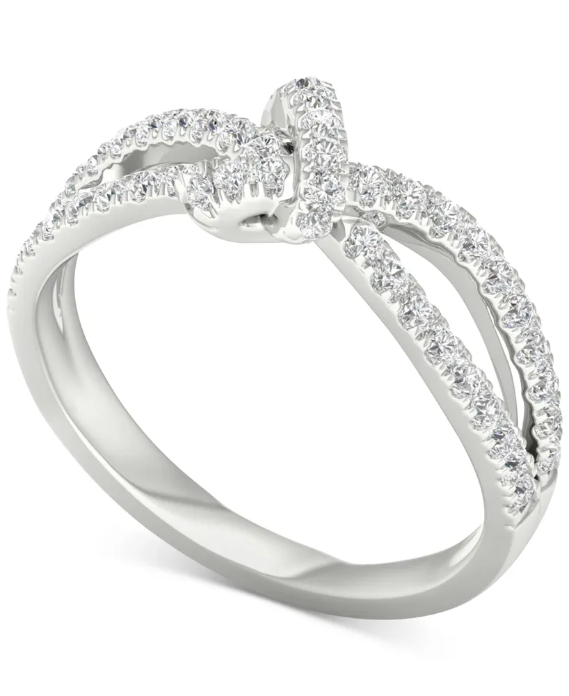 Forever Grown Diamonds Lab Grown Diamond Knot Ring (1/2 ct. t.w.) in Sterling Silver