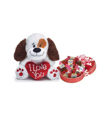 Gbds Valentine Sweets w/ I Love You Plush Puppy Gift Set
