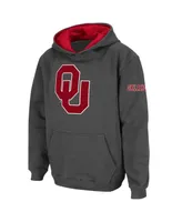 Big Boys Colosseum Charcoal Oklahoma Sooners Logo Pullover Hoodie