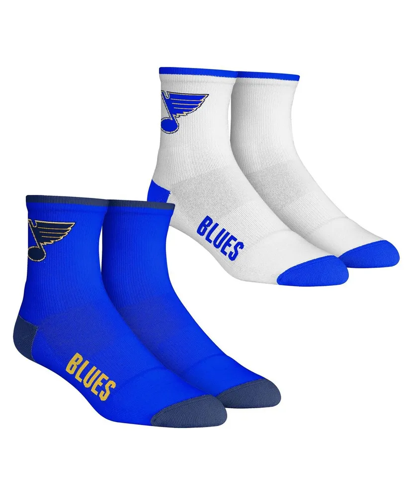 Men's Rock 'Em Socks St. Louis Blues Core Team 2-Pack Quarter Length Sock Set