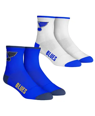 Men's Rock 'Em Socks St. Louis Blues Core Team 2-Pack Quarter Length Sock Set