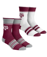 Youth Boys and Girls Rock 'Em Socks Texas A&M Aggies Multi-Stripe 2-Pack Team Crew Sock Set