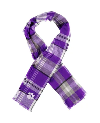 Women's ZooZatz Clemson Tigers Tartan Blanket Scarf