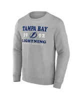 Men's Fanatics Heather Charcoal Tampa Bay Lightning Fierce Competitor Pullover Sweatshirt