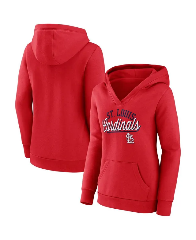 Soft As A Grape Red St. Louis Cardinals Plus Size Side Split Pullover Hoodie