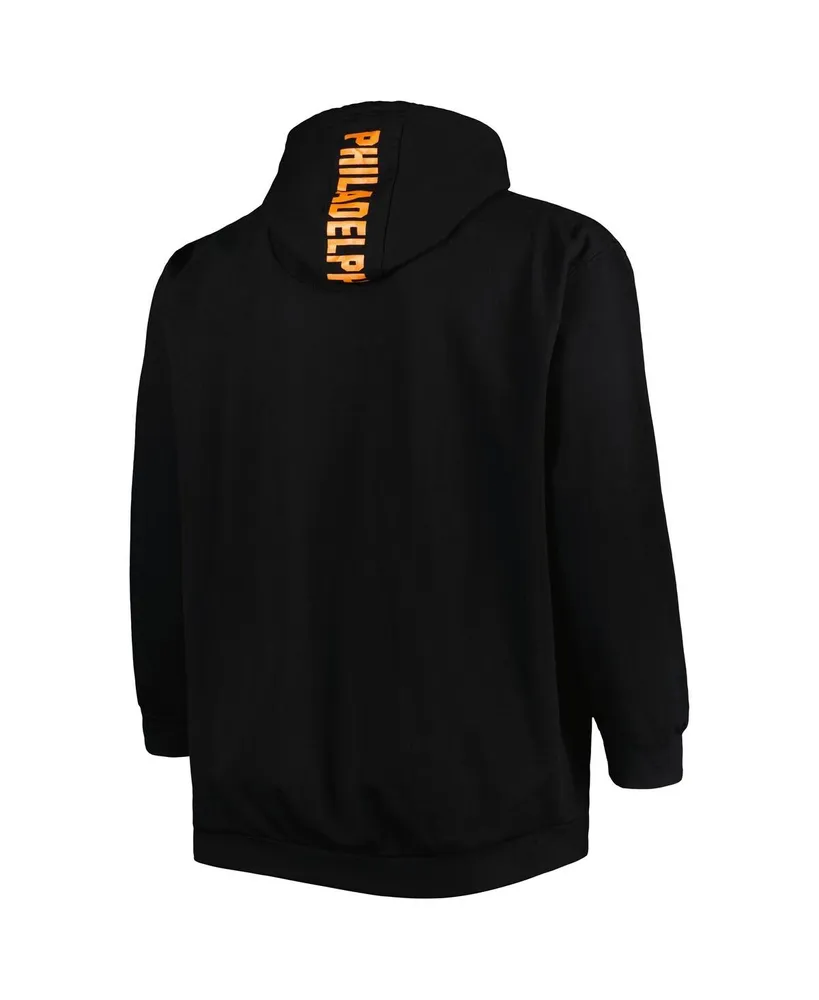 Men's Black Philadelphia Flyers Big and Tall Fleece Pullover Hoodie