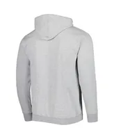 Men's Fanatics Heather Gray Brooklyn Nets Wordmark French Terry Pullover Hoodie