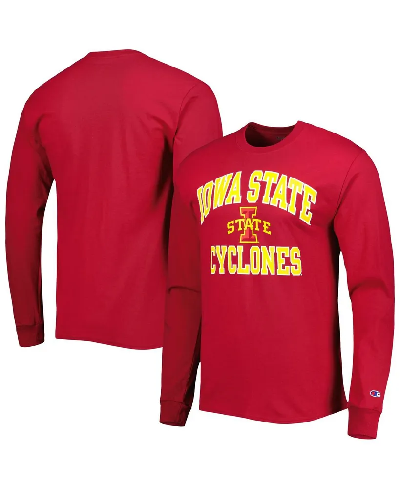 Men's Champion Cardinal Iowa State Cyclones High Motor Long Sleeve T-shirt