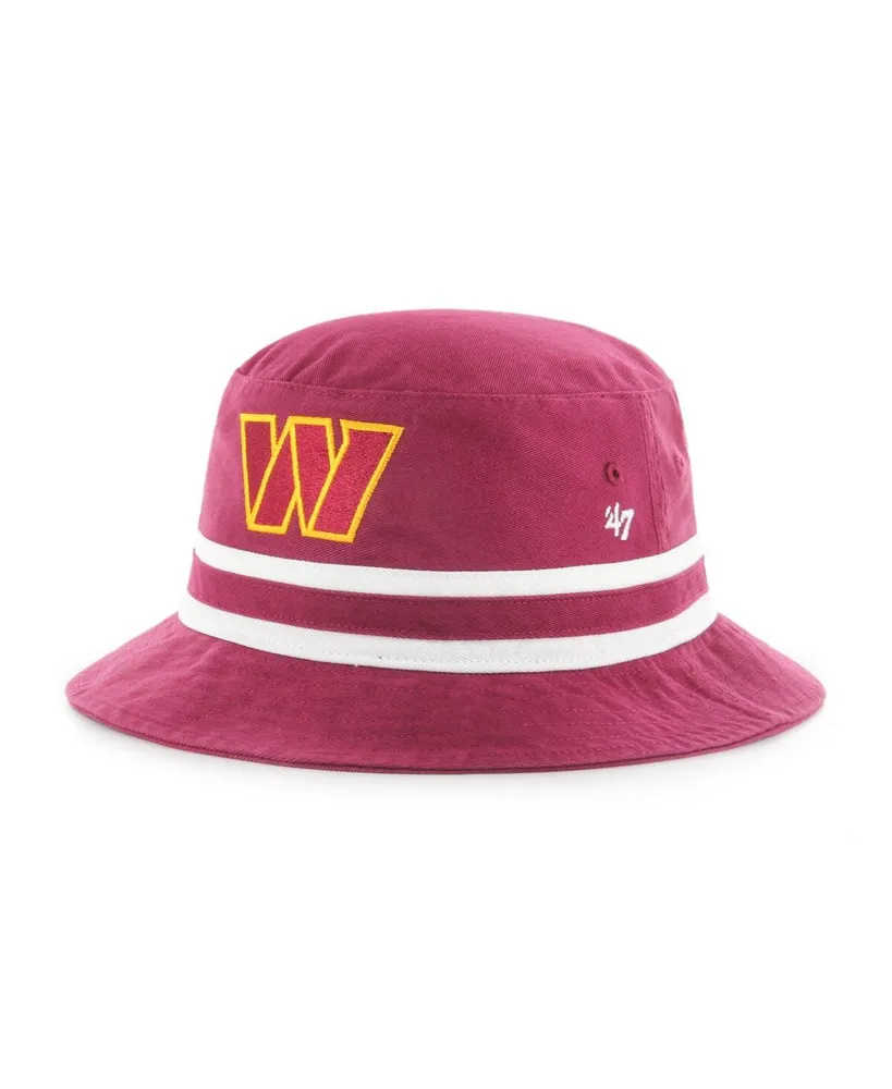 Men's '47 Brand Burgundy Washington Commanders Striped Bucket Hat