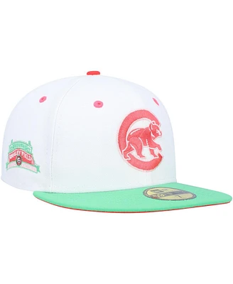 Men's New Era White, Green Chicago Cubs Watermelon Lolli 59Fifty Fitted Hat