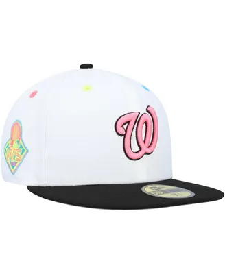 Men's New Era White Washington Nationals 2019 World Series Neon Eye 59FIFTY Fitted Hat
