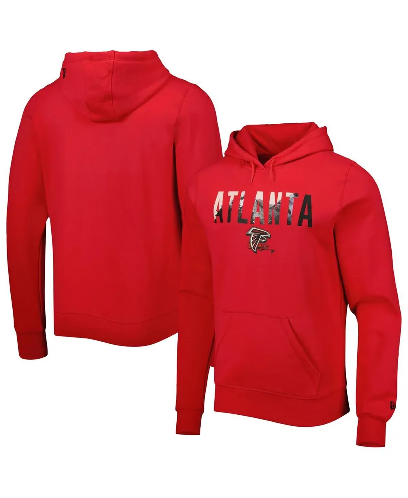 Men's New Era Red Atlanta Falcons Ink Dye Pullover Hoodie